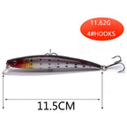 Conjunto 5 Iscas JerkBait  - 5 a 11cm - 4 a 12g - Meia Água/Fundo/Superfície